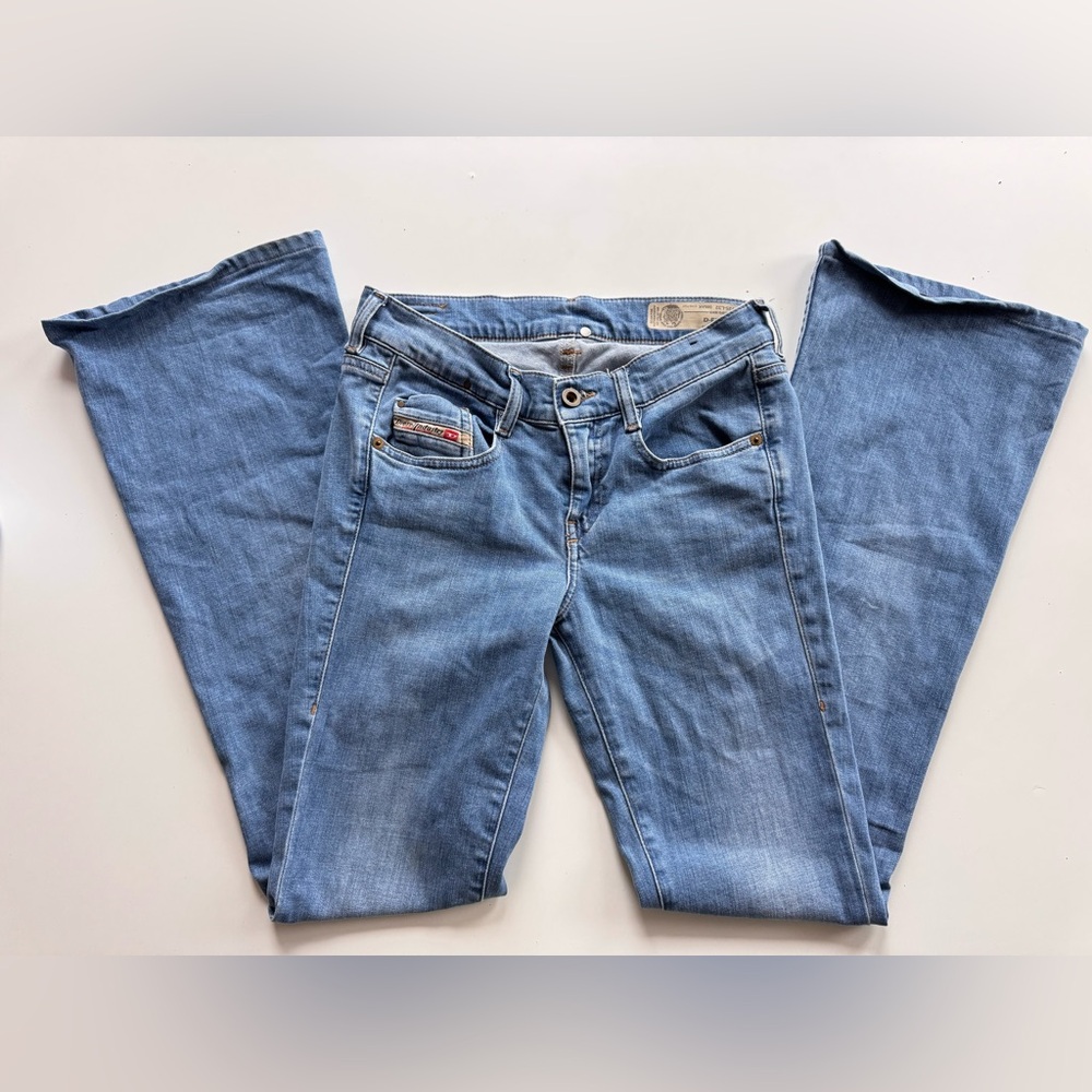 DIESEL D-EBBEY BLUE BOOTCUT LOW WAIST JEANS WOMENS SIZE 25 - Picture 5 of 12